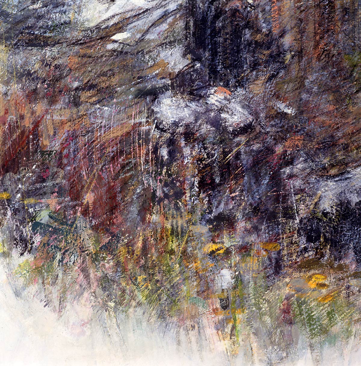 gemengde technieken, olieverf op papier